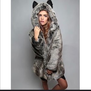 Faux fur coat
